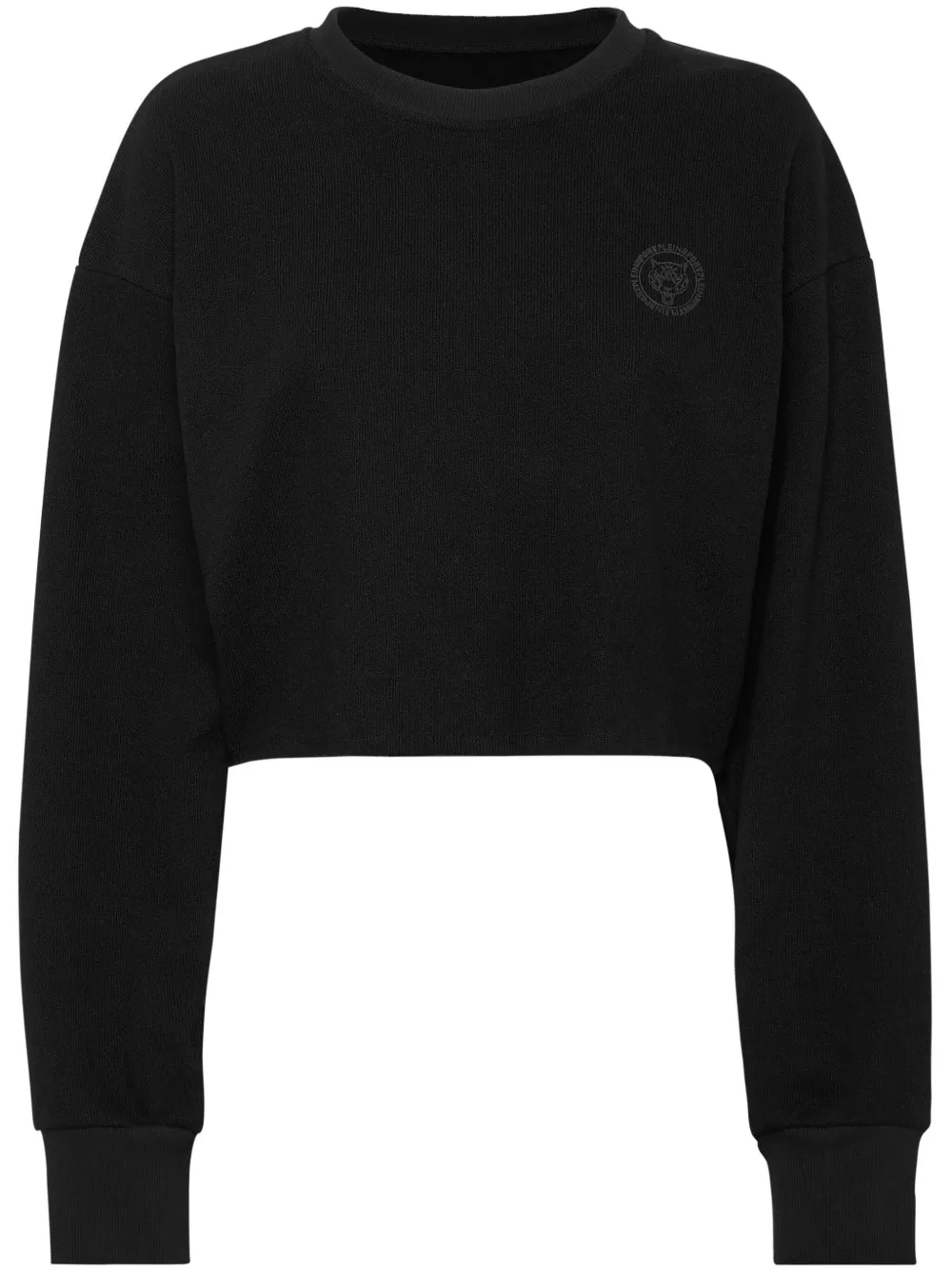 Plein Sport Sponge cropped sweater Zwart