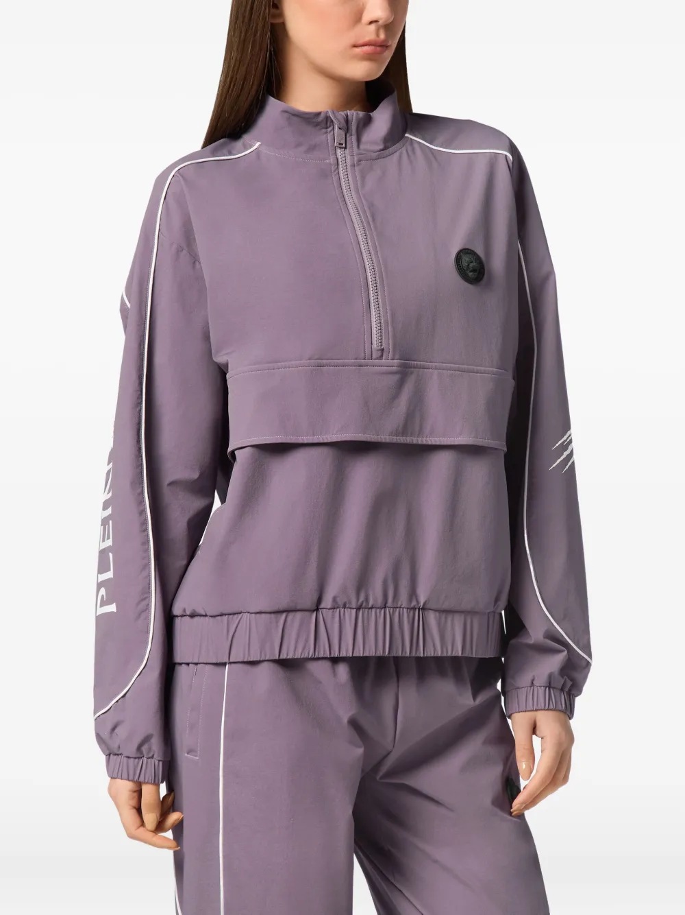 Plein Sport Sweater met logopatch Paars
