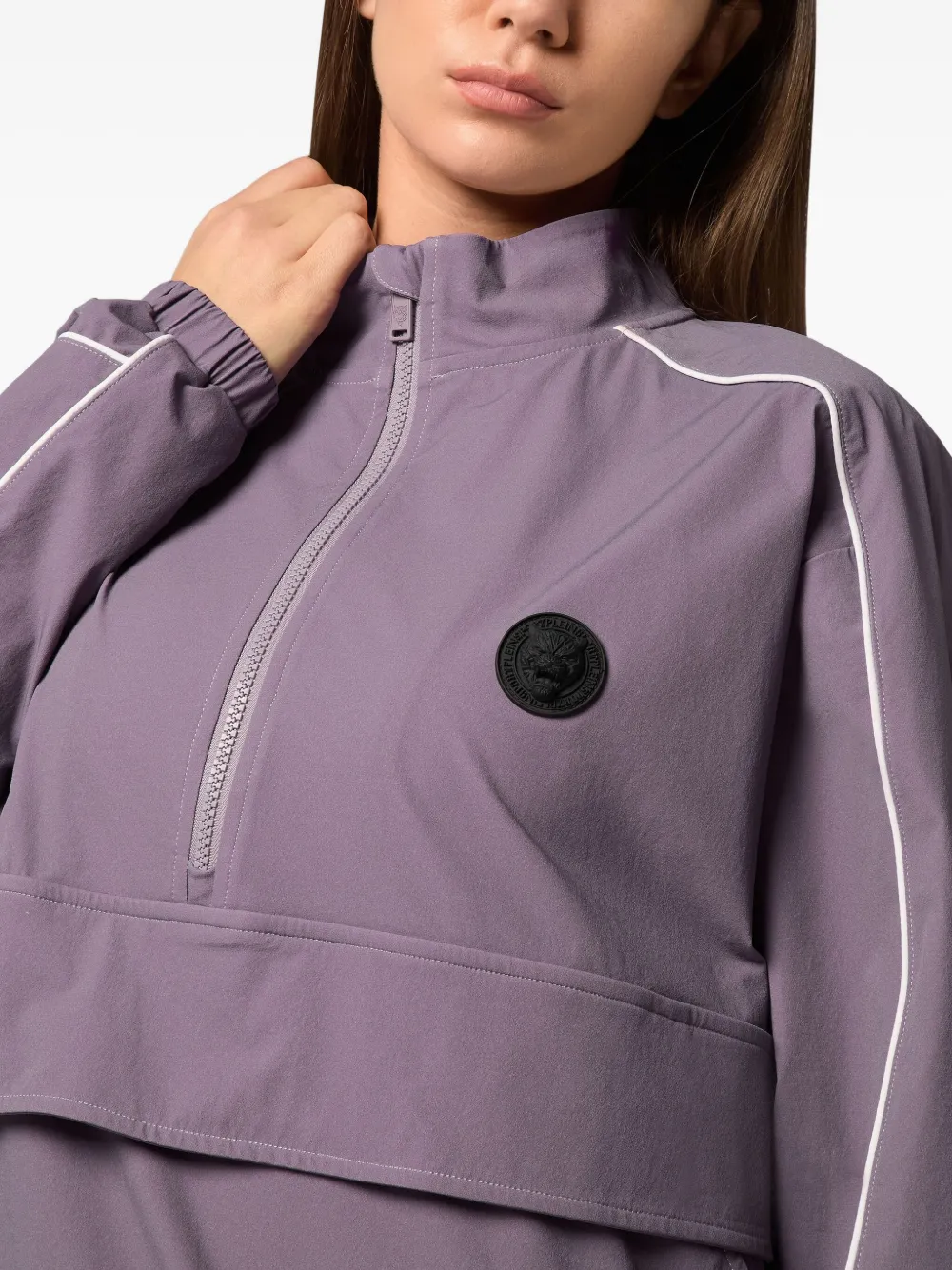 Plein Sport Sweater met logopatch Paars