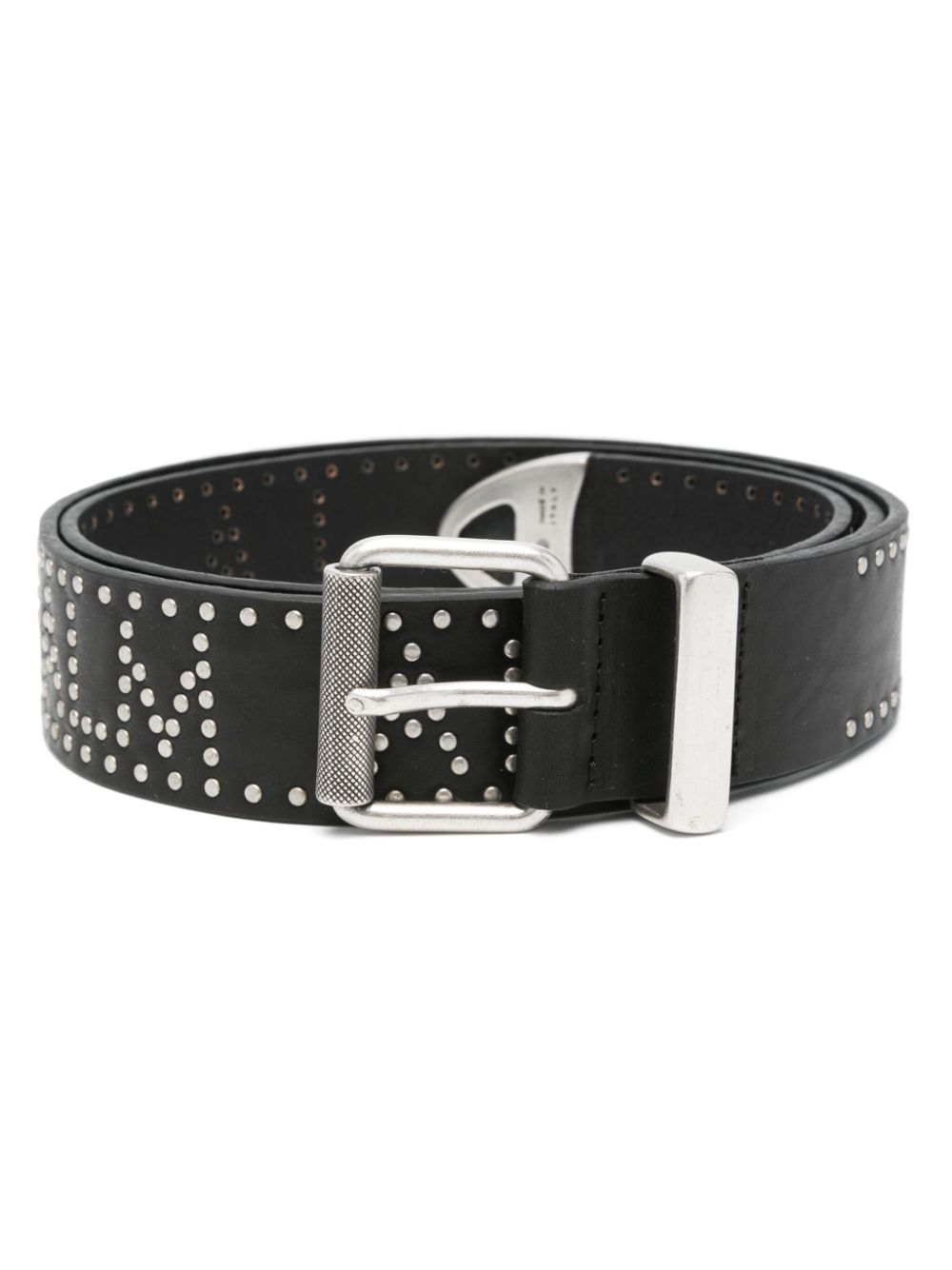 stud-embellished leather belt