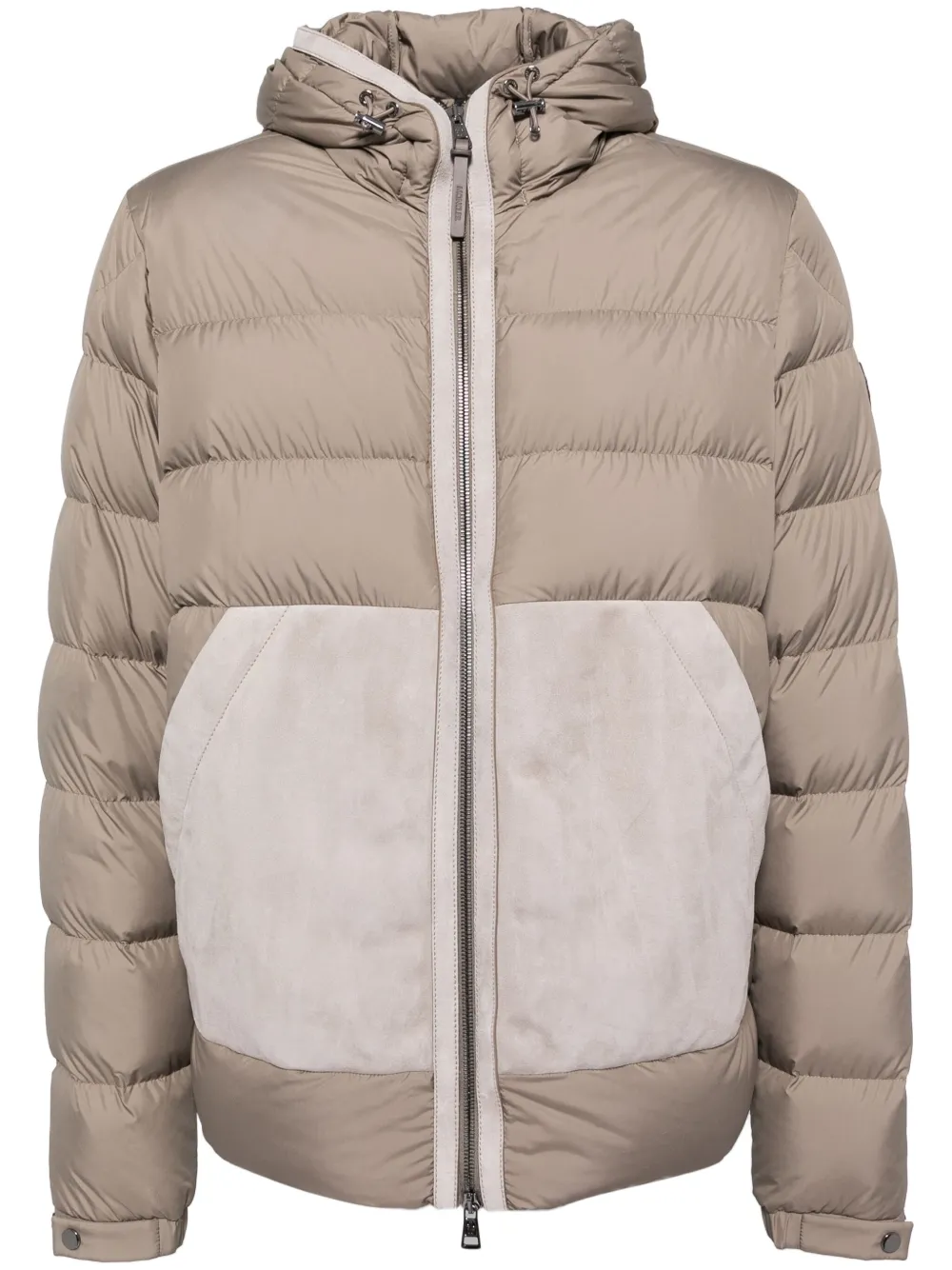 Moncler logo-patch down jacket | Neutrals | Image 1