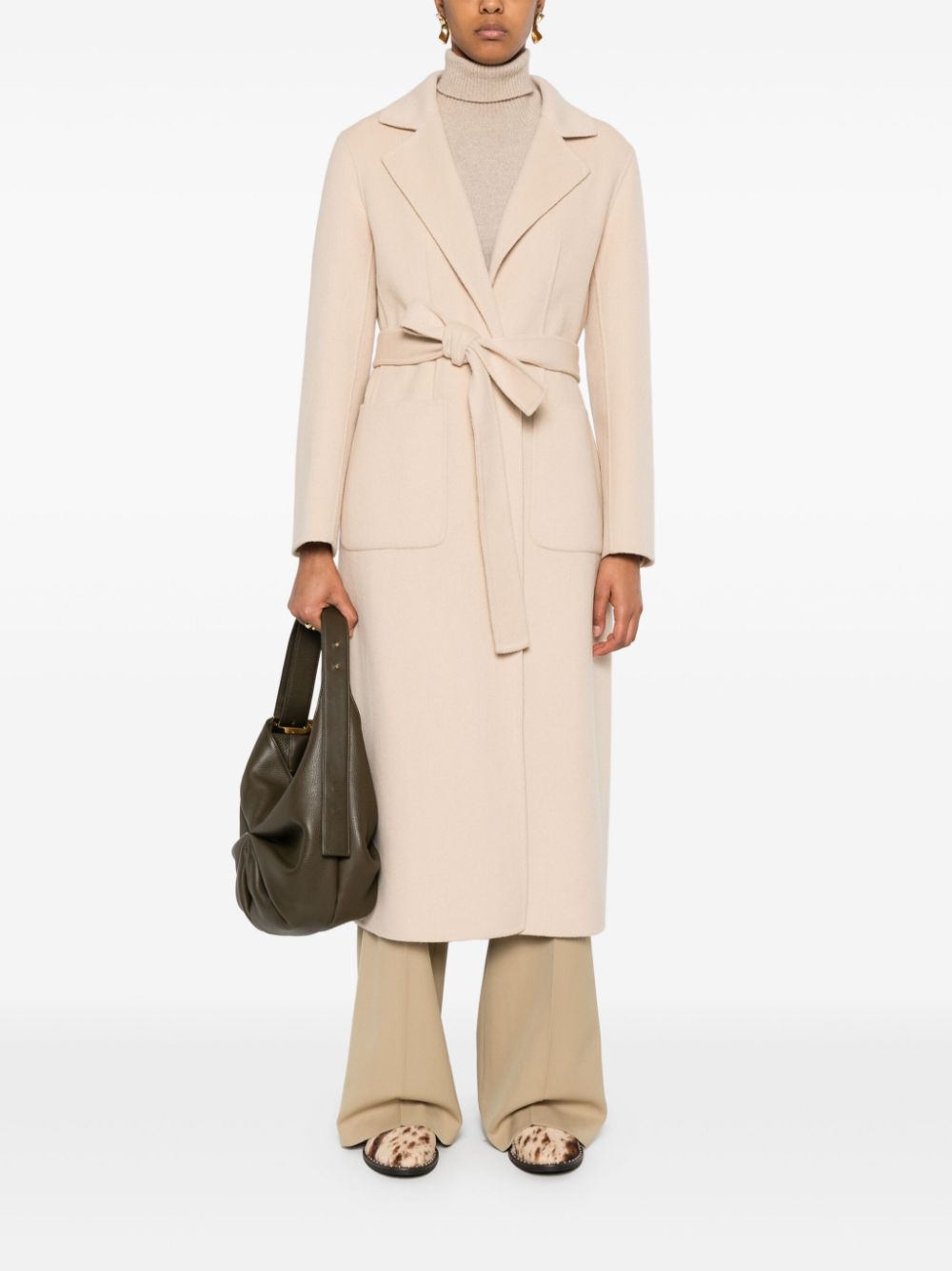 ERMANNO FIRENZE belted coat - Bruin