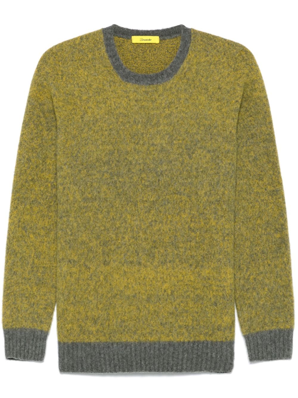 Shop Drumohr Mélange-effect Sweater In Yellow