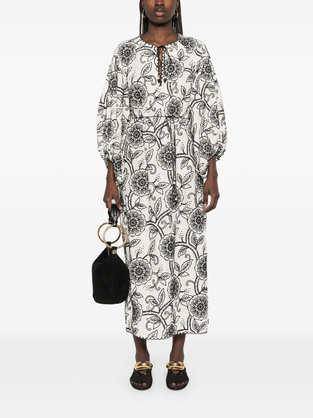 ZIMMERMANN Tallow midi-jurk - Wit