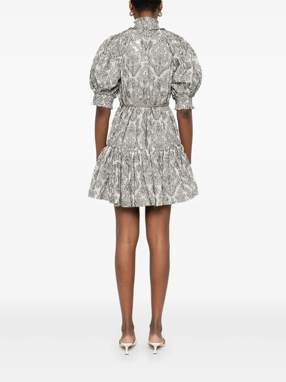 ZIMMERMANN Wylie Lantern mini-jurk Zwart