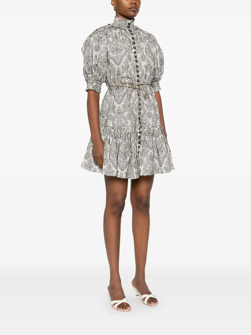 ZIMMERMANN Wylie Lantern mini-jurk Zwart