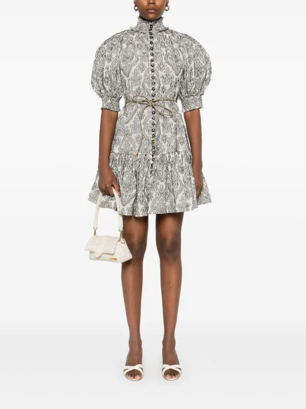 送料関税込■ZIMMERMANN■Wylie Lantern コットン ミディ ドレス Zimmermann Wylie Lantern Cotton Minidress | Saks Fifth Avenue