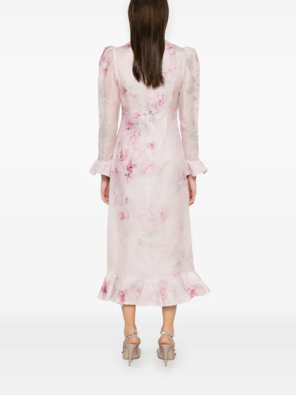 【Zimmermann】VIP価格【midi Crush】 Crush Midi Dress Multi Floral Online | Zimmermann