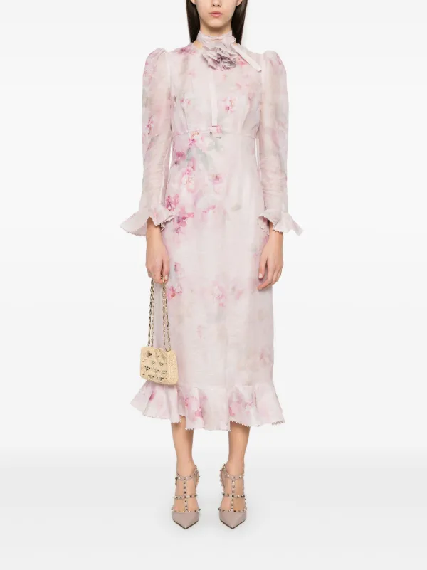 midi ditsy floral dress Blue Ditsy Floral Printed Short Sleeve Belted Midi Shirt Dress – AX Paris