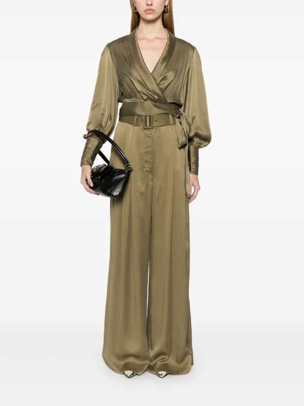 zimmermann wrap dress olive