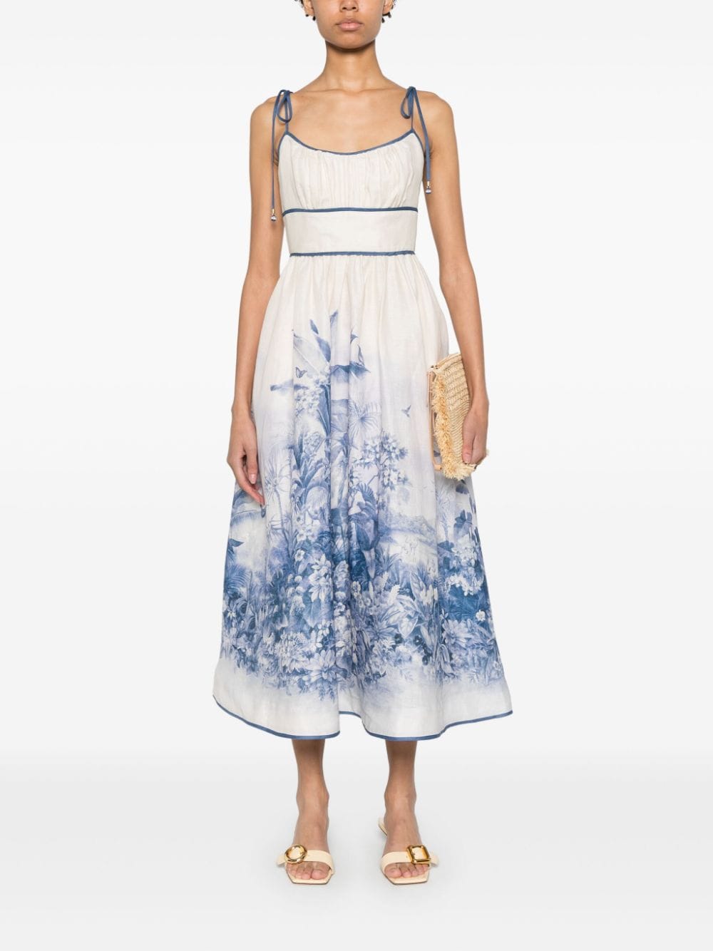 ZIMMERMANN Wylie Picnic midi dress - Wit