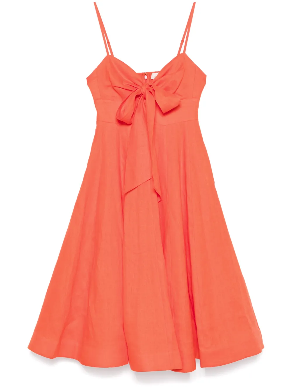 Shop Zimmermann Crush Midi Dress In Orange