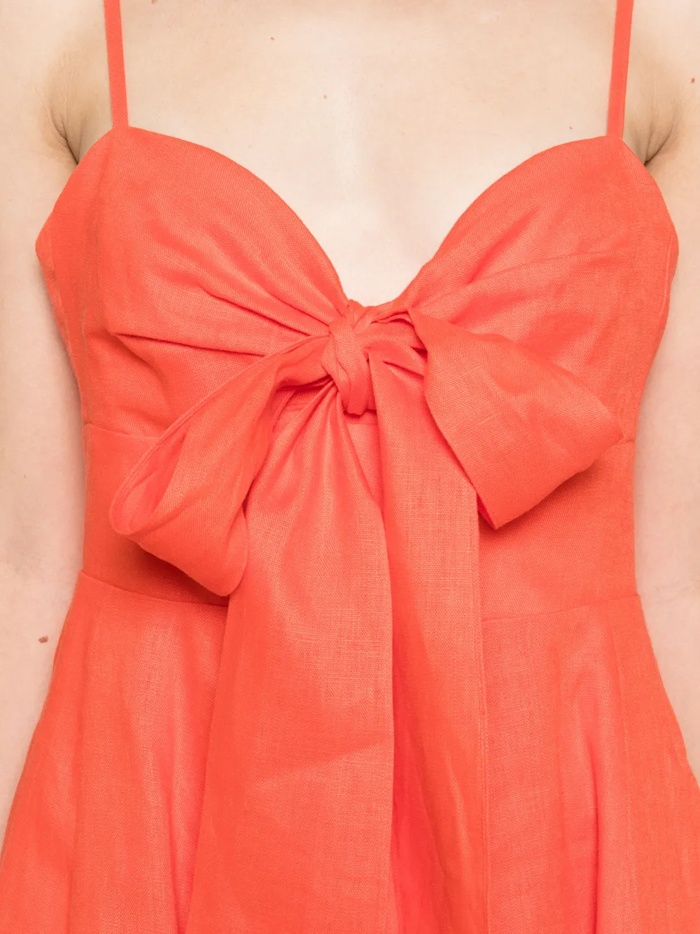 Shop Zimmermann Crush Midi Dress In Orange