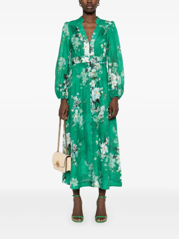 【Zimmermann】EVERLEY PLUNGE MIDI DRESS プランジ ミディ 25371030_57316738_600.jpg