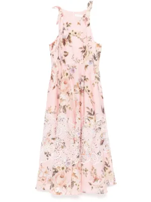 knee length dresses for ladies Zimmermann Waverly Plunge Midi Dress