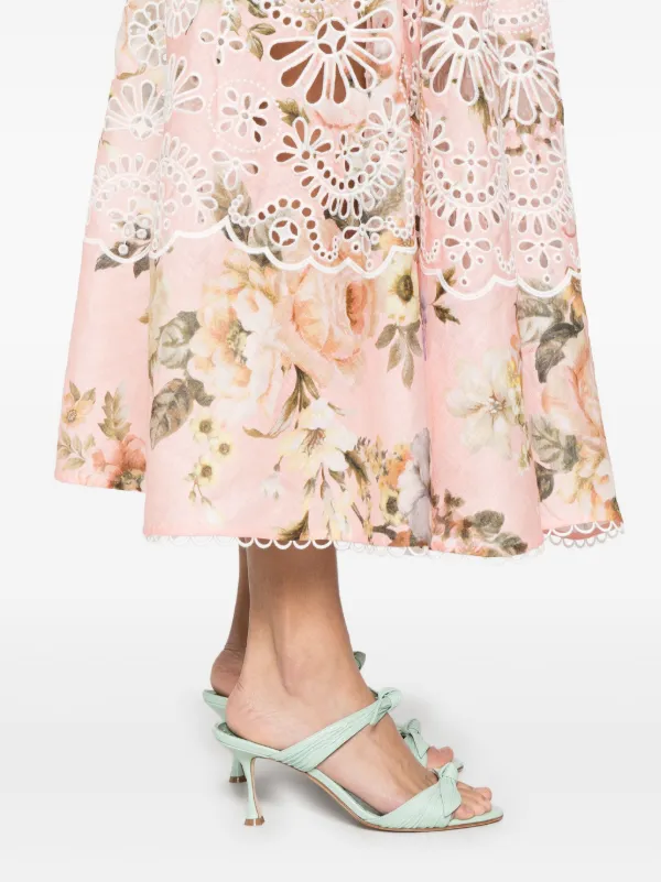 【Zimmermann】ACACIA BRODERIE MIDI DRESS フローラルミディ Zimmermann Acacia Broderie Midi Dress | Shopbop