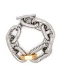 Rabanne XL Link Animation Godron bracelet - Silver