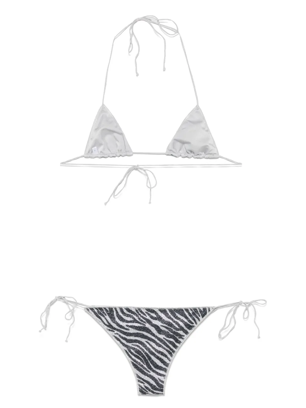 Oséree zebra-print lurex bikini top | Bikinis | Image 2