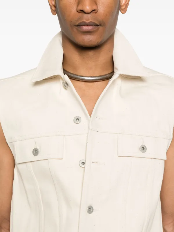 rick owens drkshdw トラッカージャケット Black Hollywood Trucker Denim Jacket by Rick Owens DRKSHDW