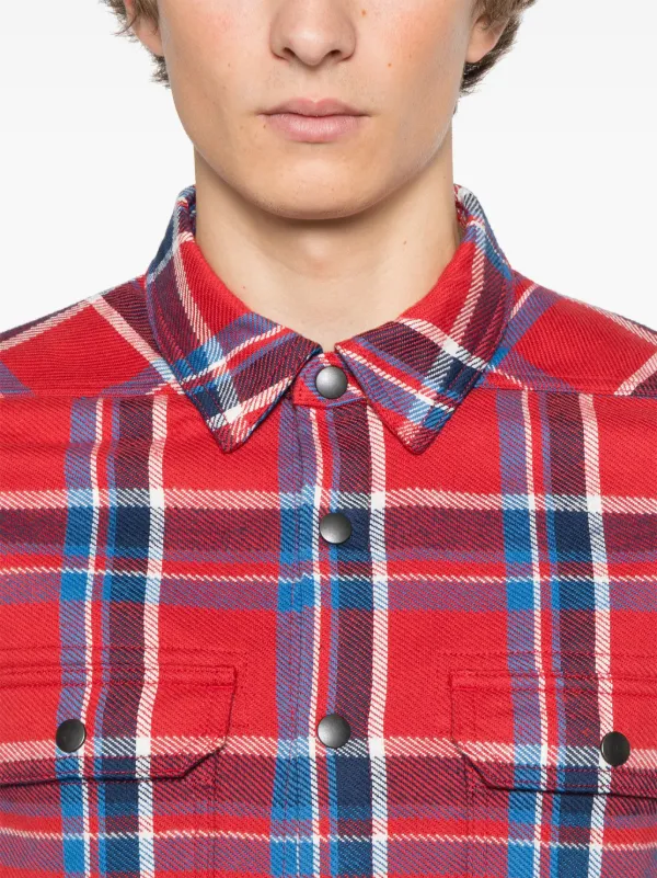 Rick Owens DRKSHDW Cropped Outershirt Shirt | Red | FARFETCH