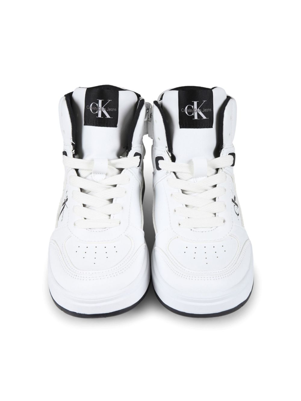 Calvin Klein Kids logo high-top sneakers White