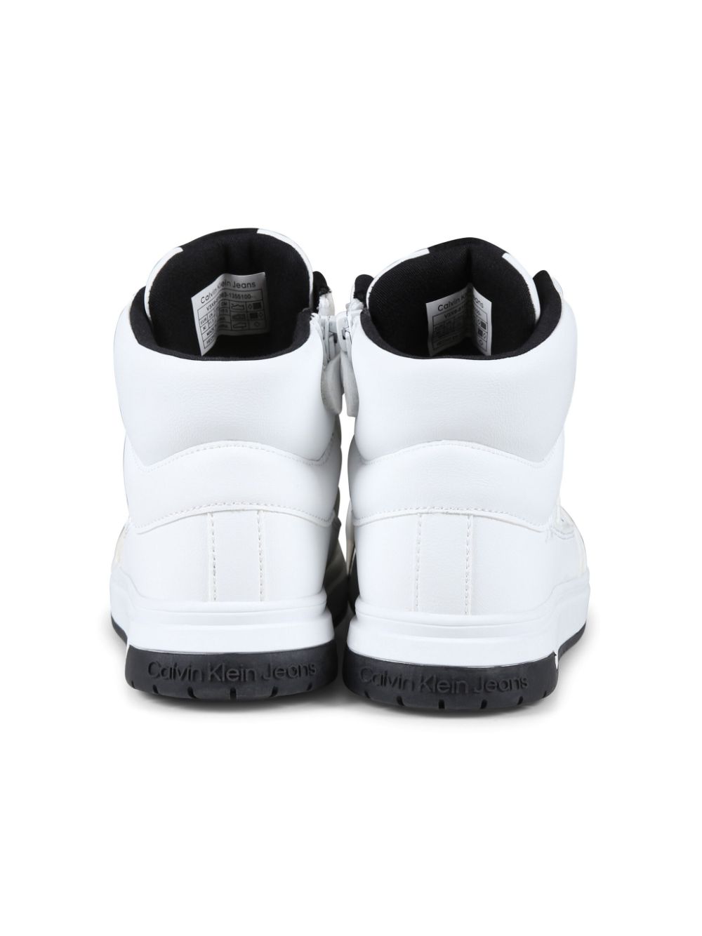 Calvin Klein Kids logo high-top sneakers White