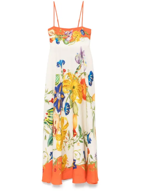 ALEMAIS Flores midi dress