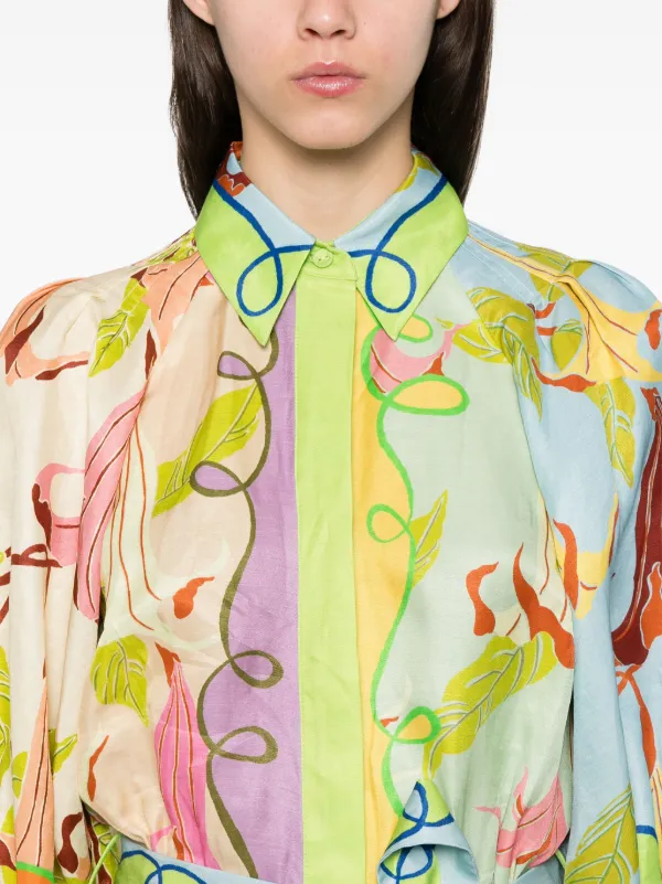 alemais rafaela mini dress Alemais Rafaela Printed Mini Shirt Dress Multicoloured ALMAIS