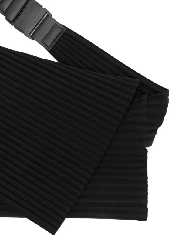HOMME PLISSE ISSEY MIYAKE★OVERLAP ショルダーバッグ 送関込み Homme Plissé Issey Miyake Overlap Shoulder Bag | Black