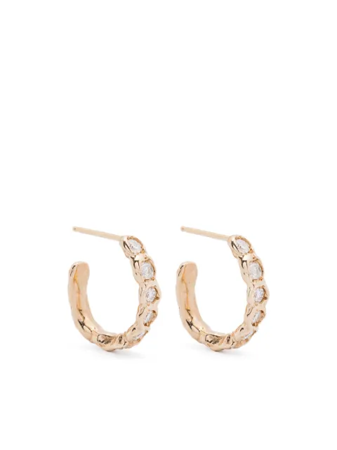 Fie Isolde 14K yellow gold Alfa diamond earrings 