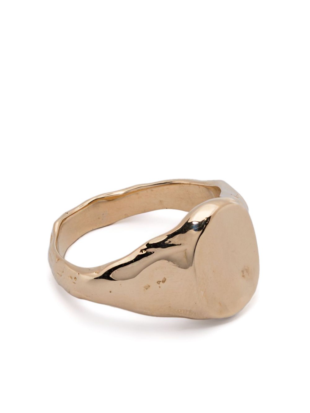 14K yellow gold small Cogency signet ring