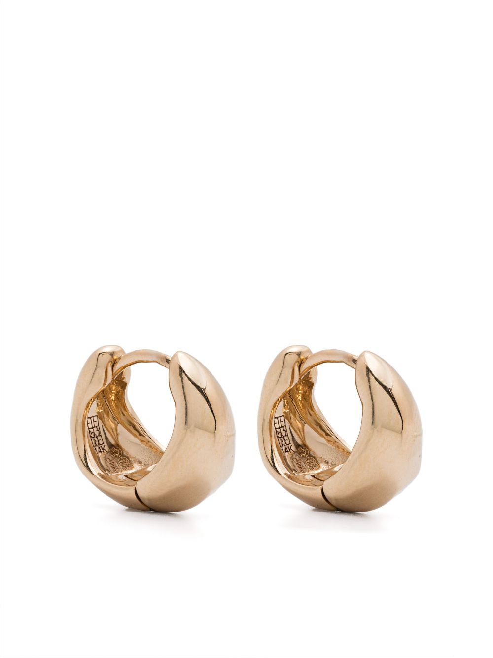 Fie Isolde 14K yellow gold My Ray small hoop earrings