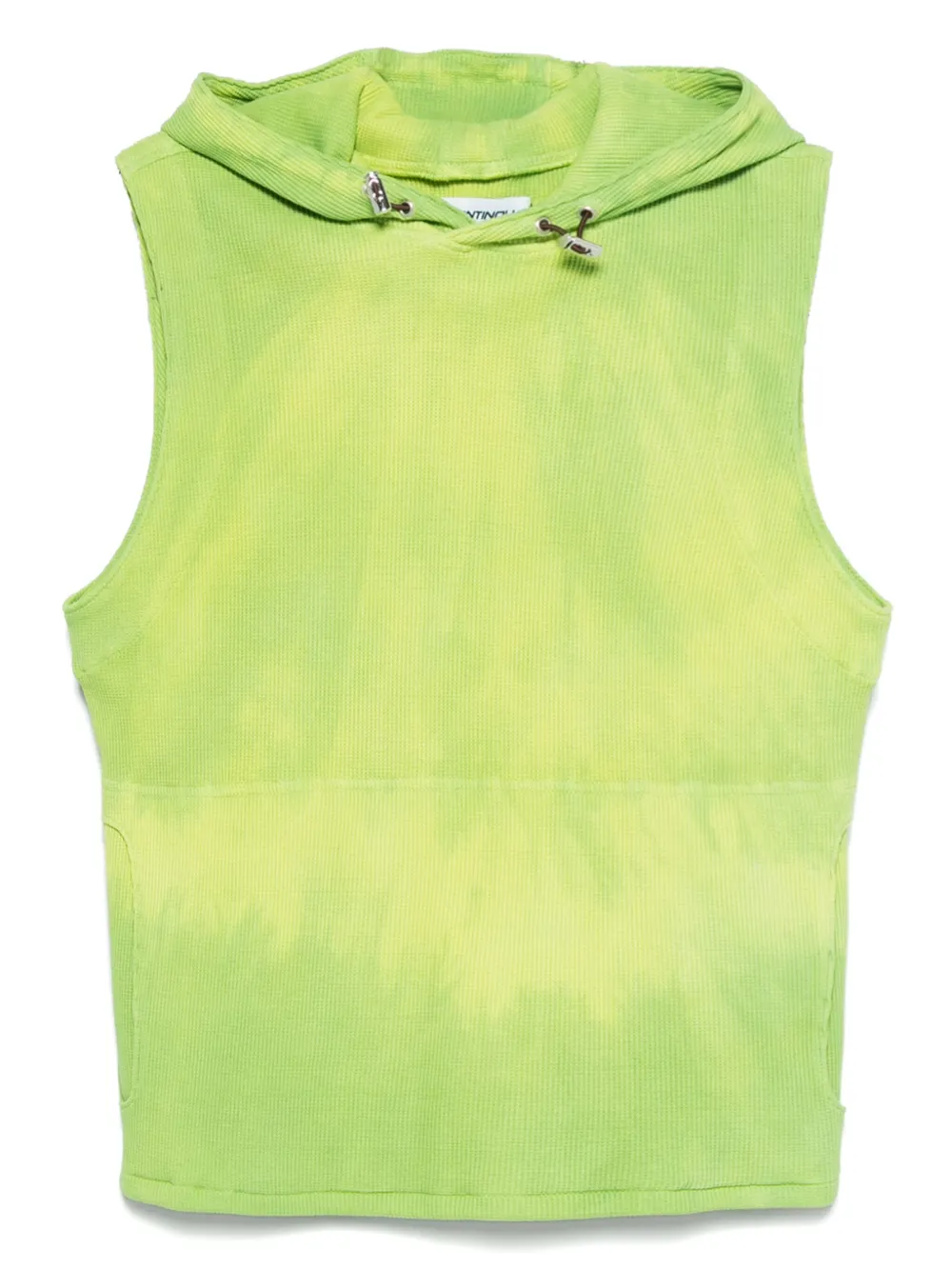 Charlie Constantinou waffle-jersey hoodie | Green | Image 1