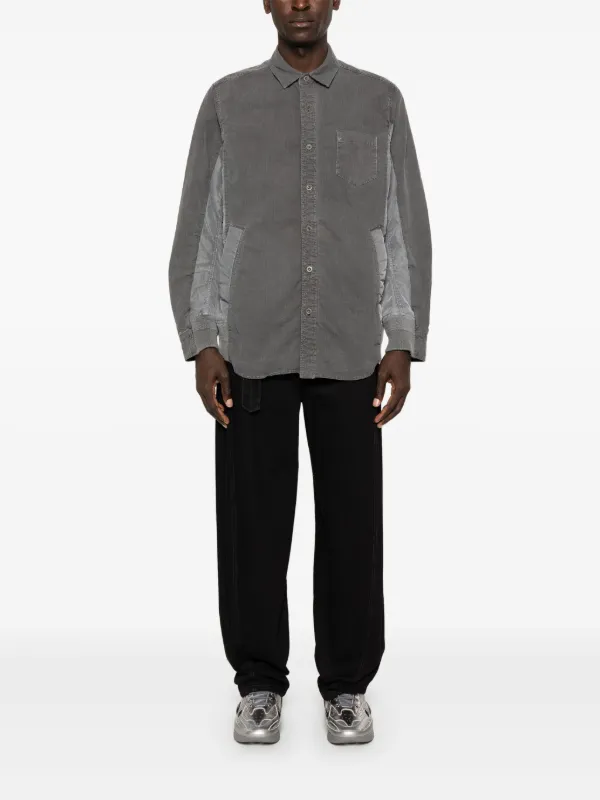 Sacai リップストップ シャツ | グレー | FARFETCH JP