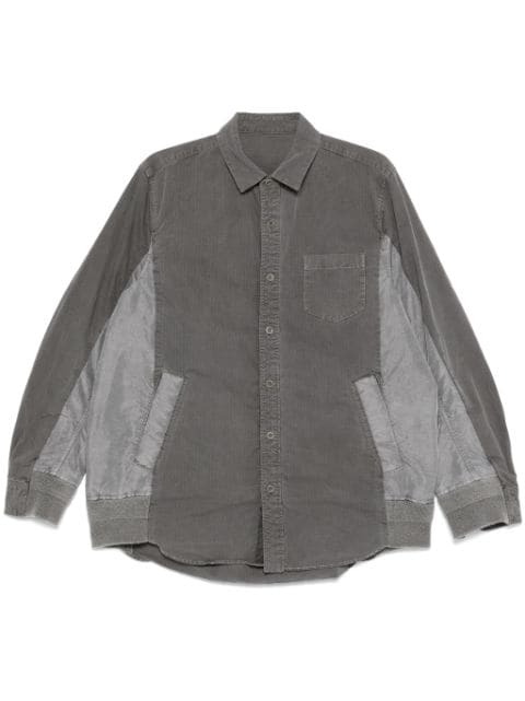 sacai camisa con textura de ripstop