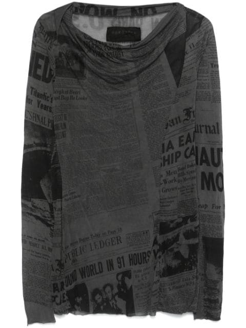 Rundholz newspaper-print top