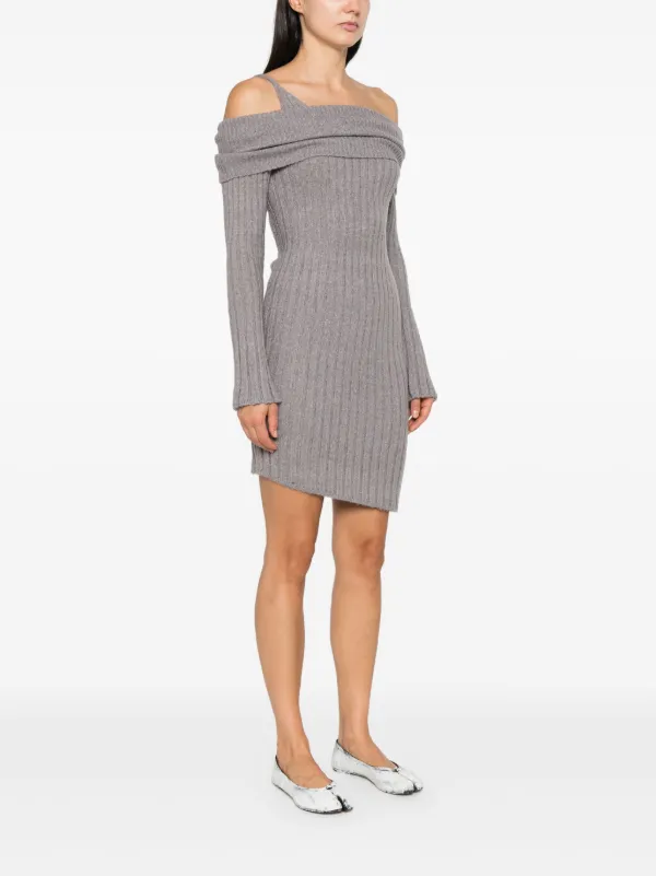 House Of Sunny chunky-rib Mini Dress | Grey | FARFETCH ID