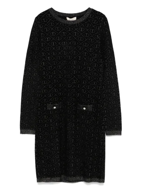 TWINSET Kids logo-jacquard dress