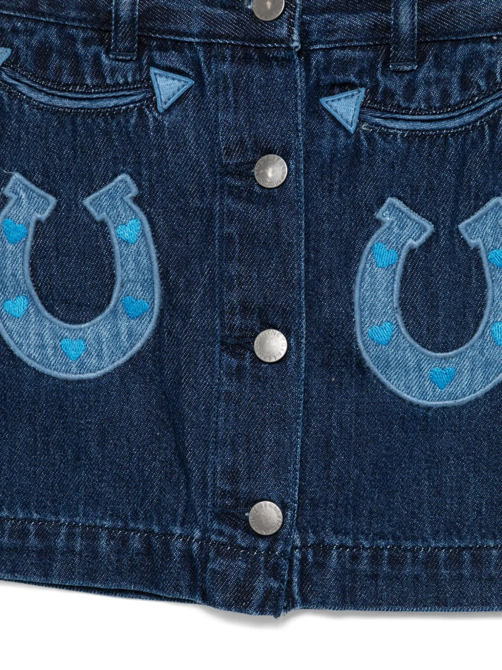 Stella McCartney Kids Spijkerrok met applicatie Blauw