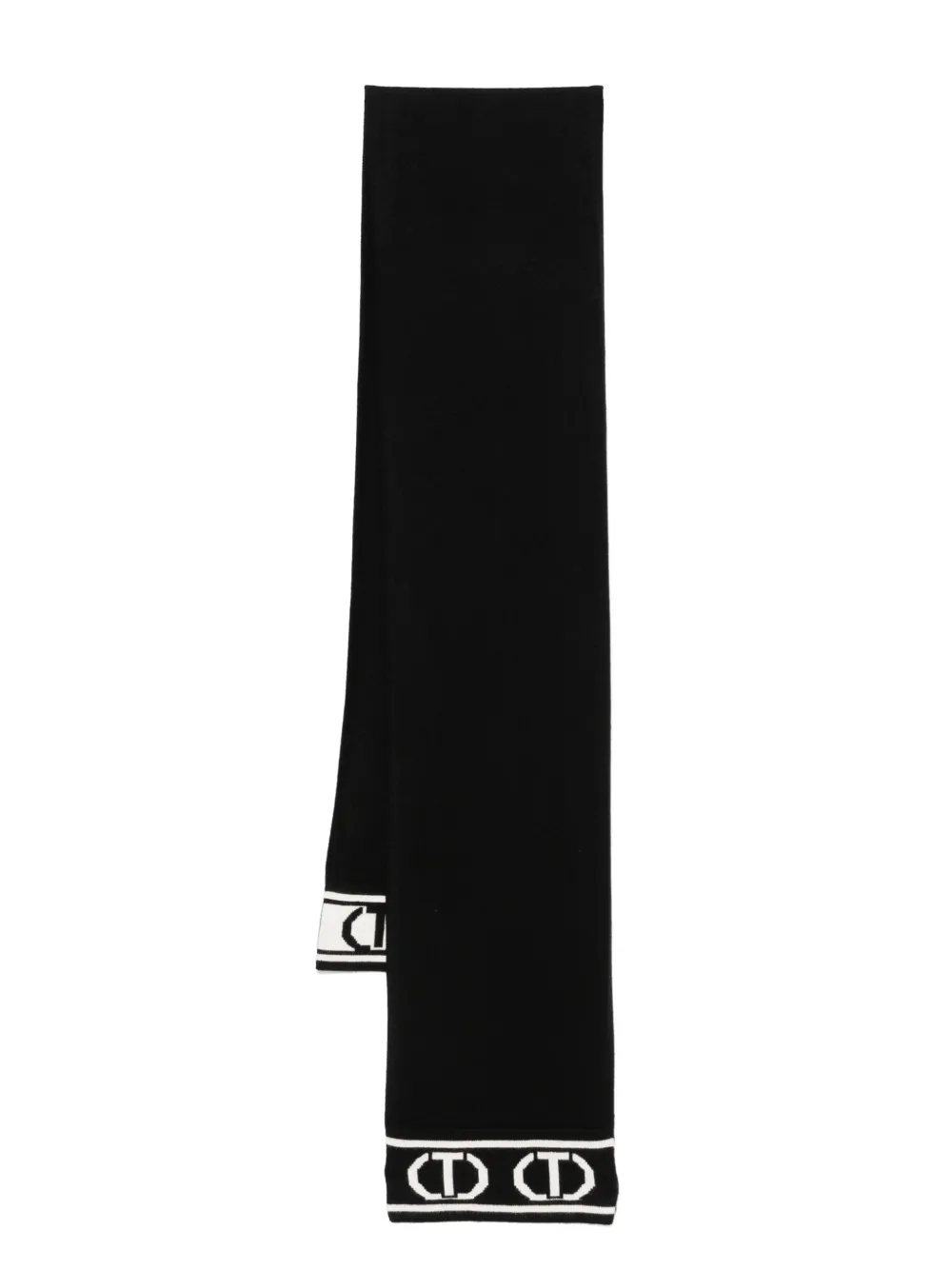 TWINSET Kids Sciarpa con logo - Nero