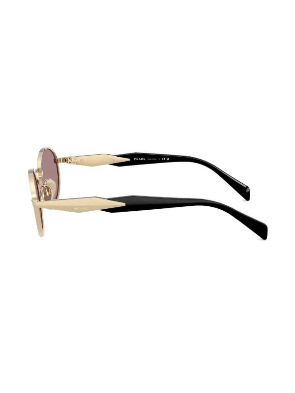 Prada Eyewear ラウンドフレーム サングラス | ゴールドトーン
