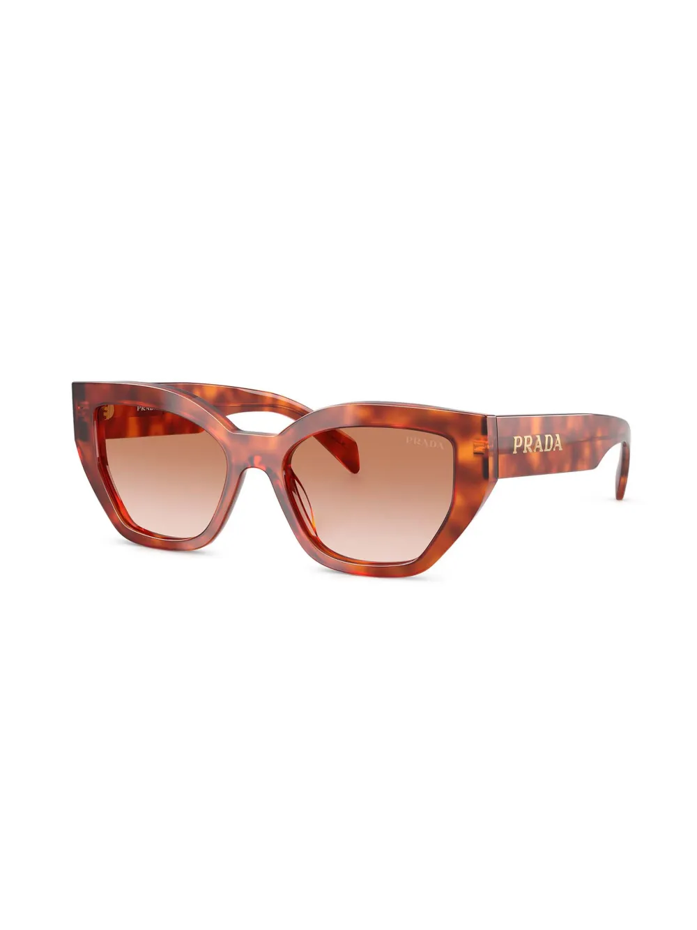 Prada Eyewear Zonnebril met cat-eye montuur Bruin