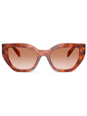 PRADA サングラス トータスシェル Prada Eyewear トータスシェル キャットアイ サングラス | ブラウン