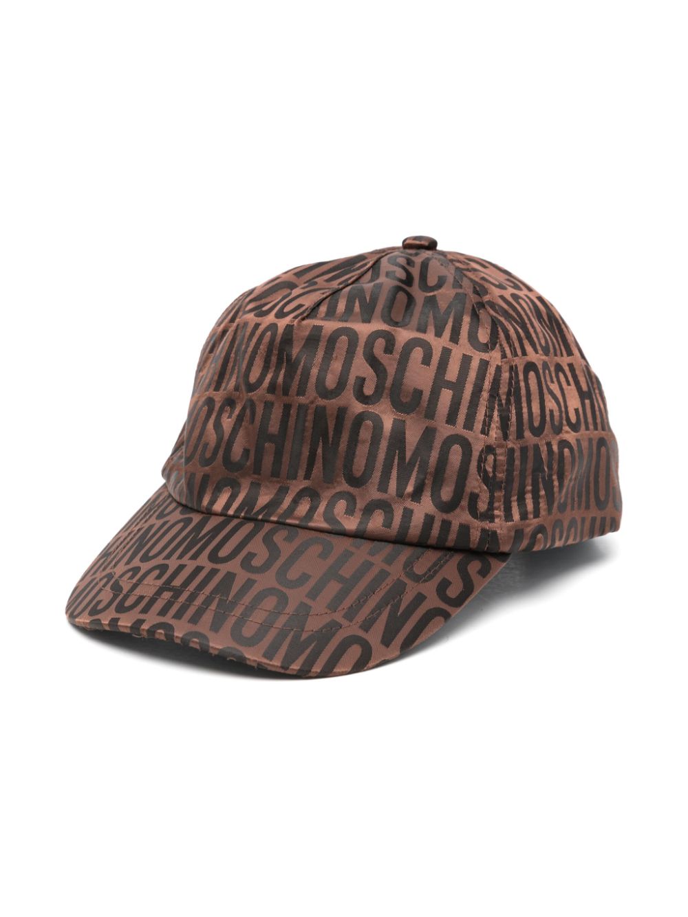 Moschino Kids logo-jacquard cap - Marrone