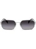 Prada Eyewear gradient rectangle-shape sunglasses - Silver