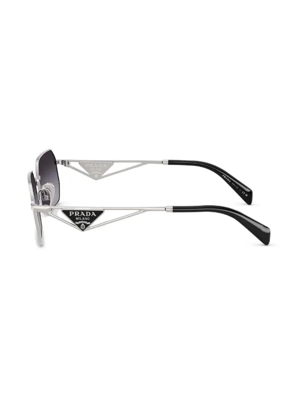 デパート 送料無料 Eyewear Prada Gradient Silver | Sunglasses rectangle-shape 小物