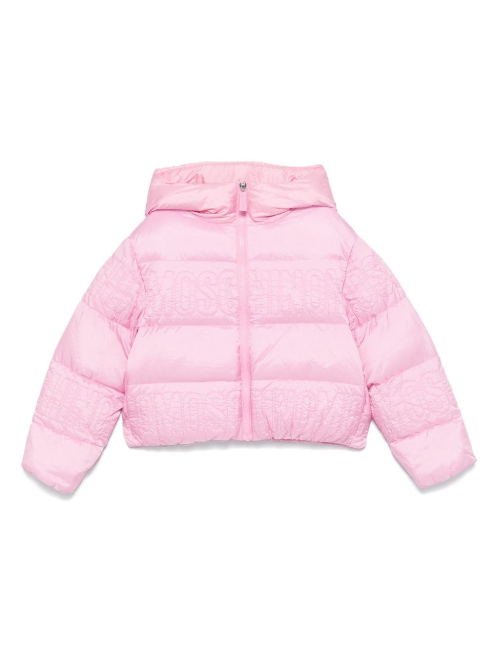 Moschino Kids logo-embroidered jacket - Rosa