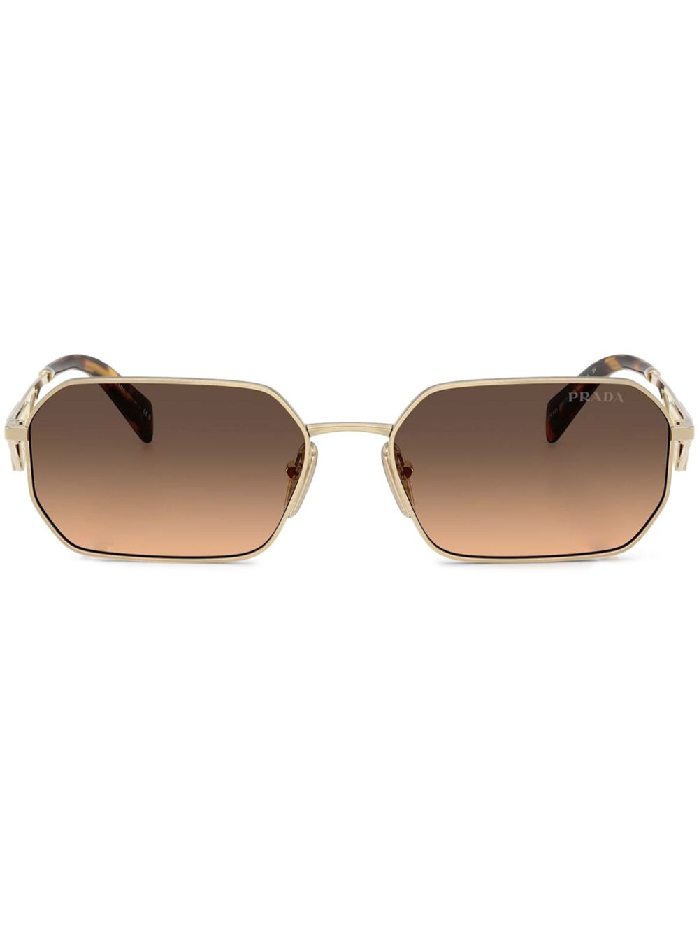 Prada Eyewear gradient rectangle-shape sunglasses - Gold