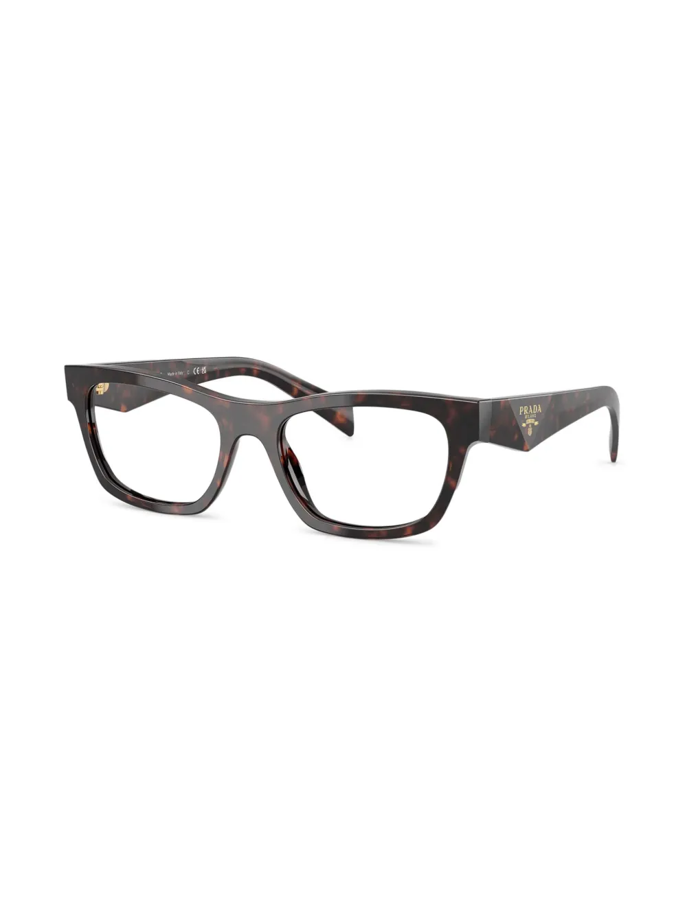 Prada Eyewear Bril met rechthoekig montuur - Bruin