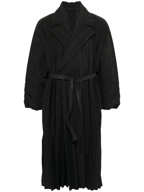 homme plisse issey miyake edge エッジコート　黒 Homme Plissé Issey Miyake Edge コート | ブラック | FARFETCH JP